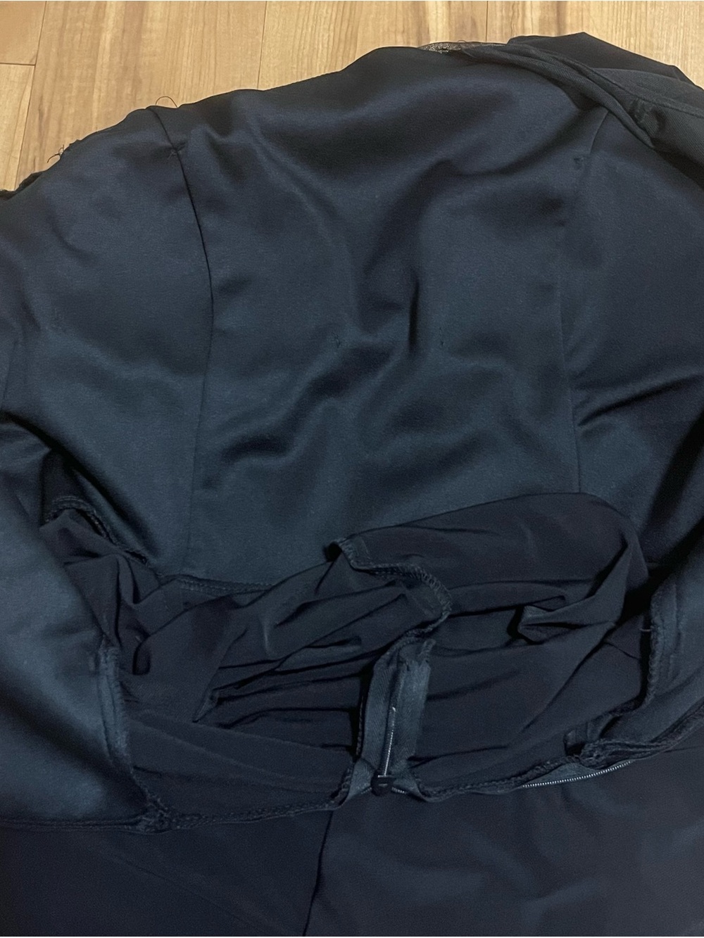 R&M Richards Black Illusion Ruffle Jumpsuit 14P - Picture 9 of 13